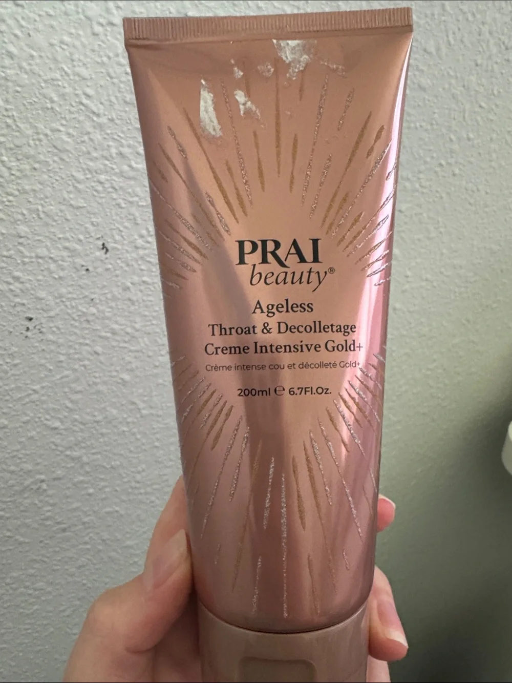 PRAI Beauty Ageless Throat & Décolletage Creme Intensive Gold+ New
